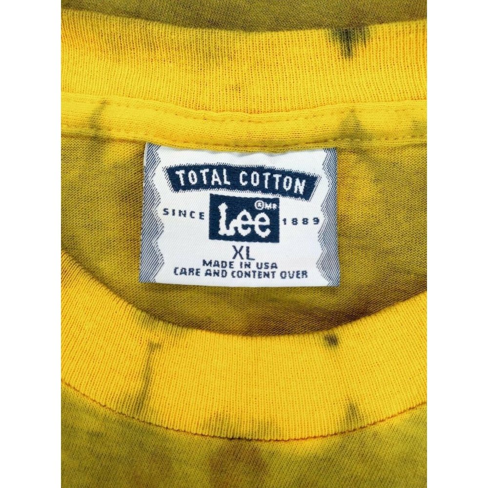 Lee Tie Dye T-Shirt Green Yellow Men's XL Vintage - Picture 3 of 12
